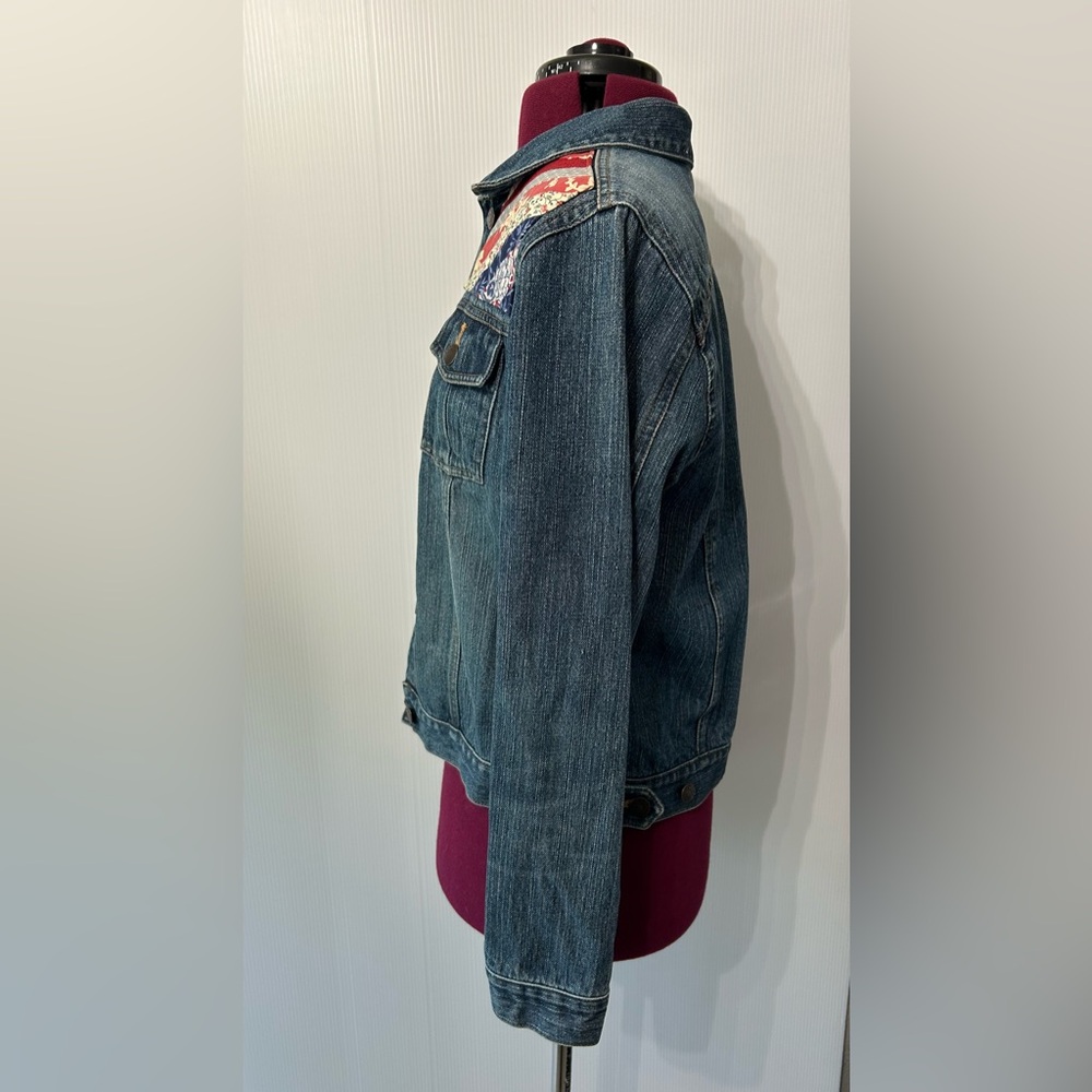 Denim Jacket Upcycled Size Small - Picture 10 of 16
